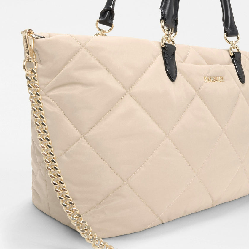 Buff/Black Medium Madison E/W Tote