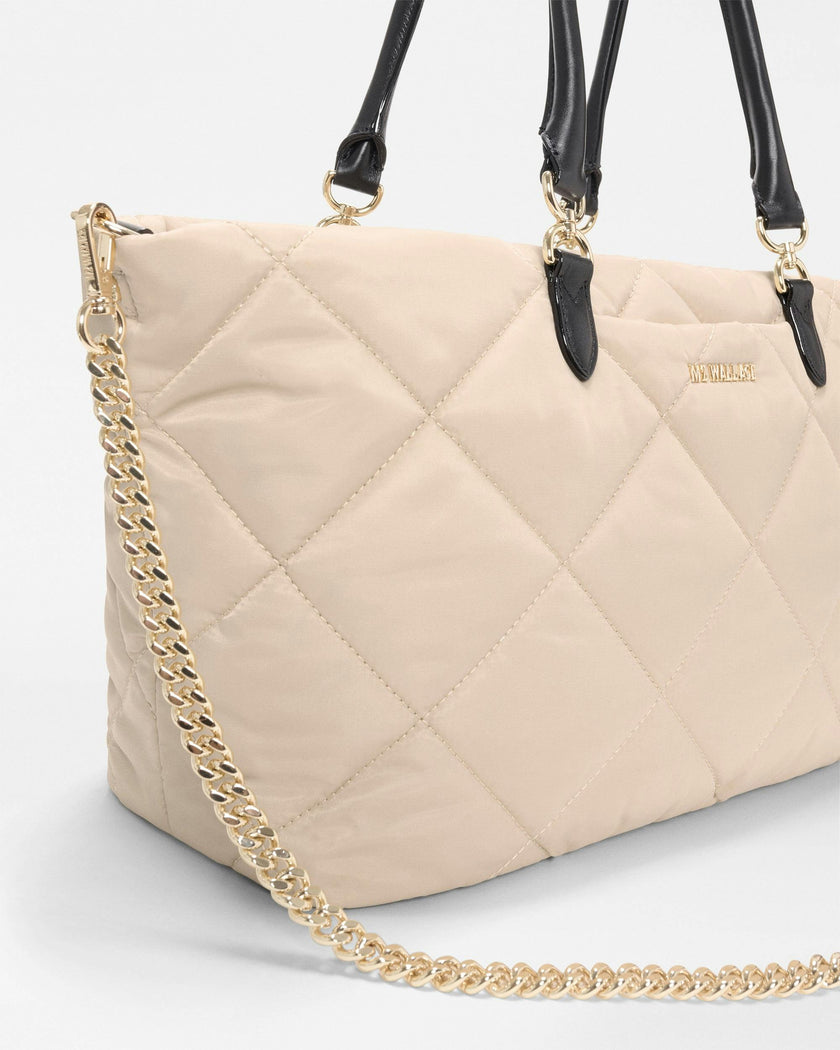 Sand/Black Medium Madison E/W Tote