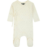 Velour Dot Pattern Wrap Footie