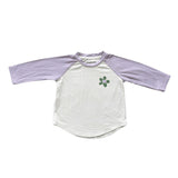 Girls Long Sleeve Baseball Tee in Flower Power
