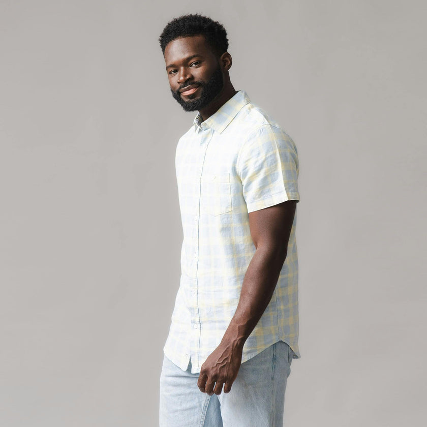 Linen Short Sleeve Button Down Shirt