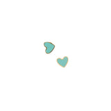 Enamel Turquoise Heart Stud