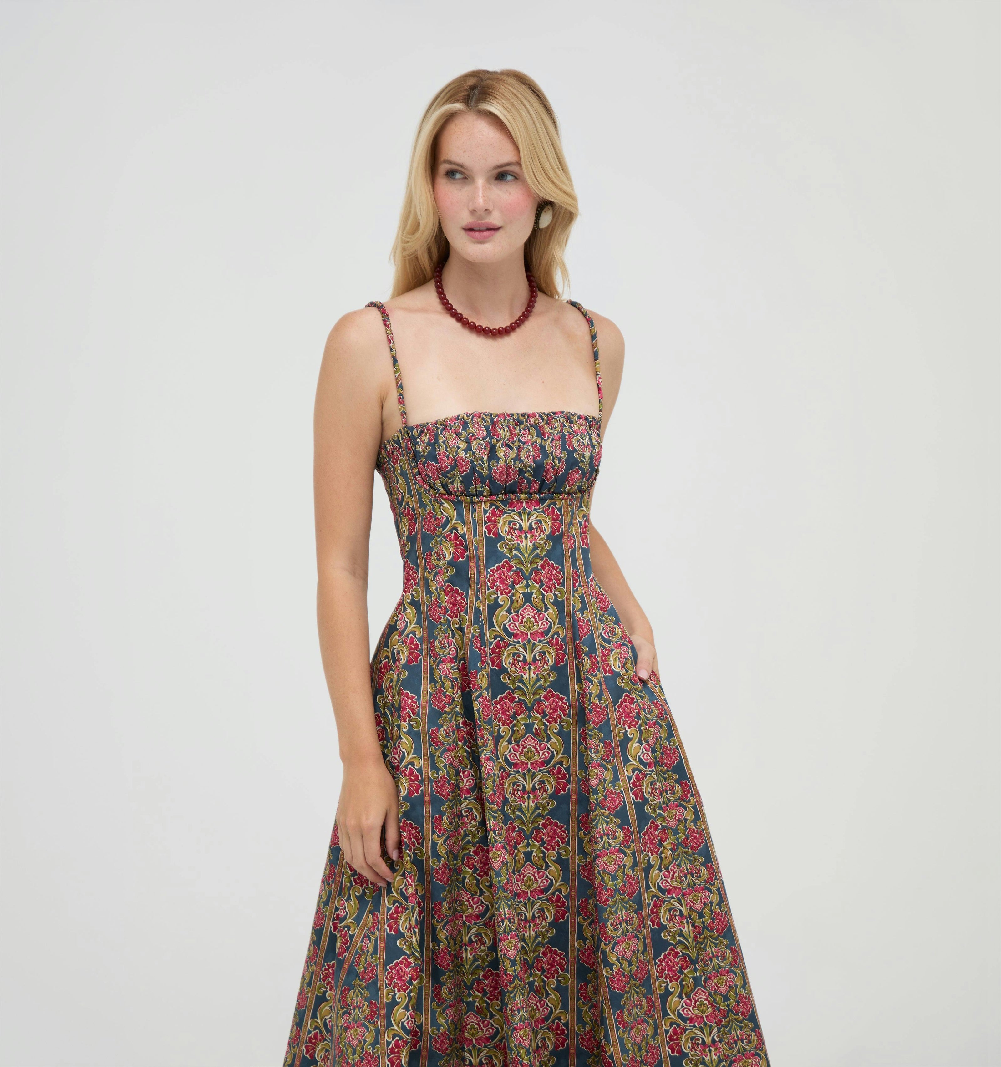The Maisie Dress -  Stowell Medallion Stripe