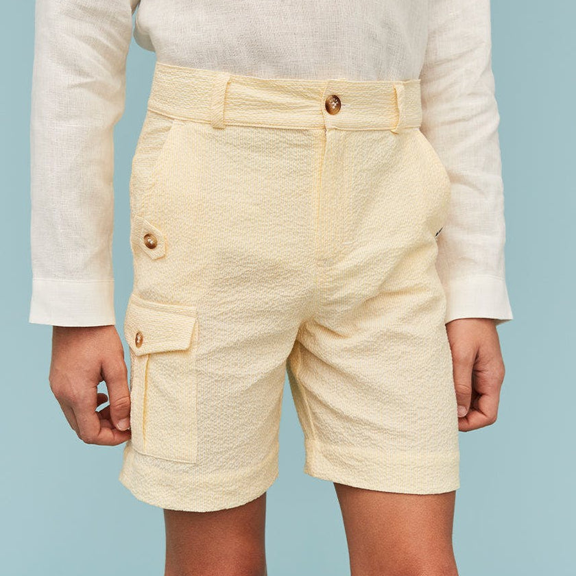 Seersucker Cargo Shorts