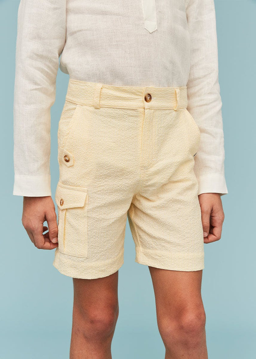 Seersucker Cargo Shorts