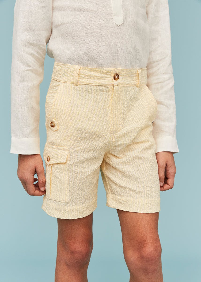 Seersucker Cargo Shorts