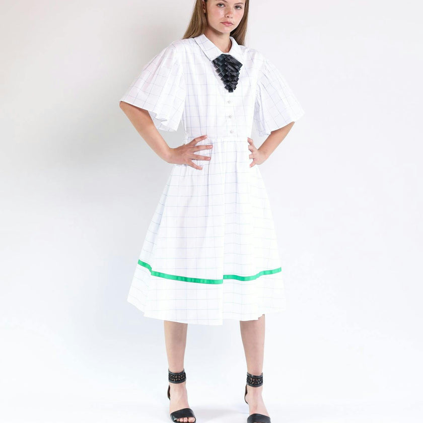 Lea dress (blue checkered)