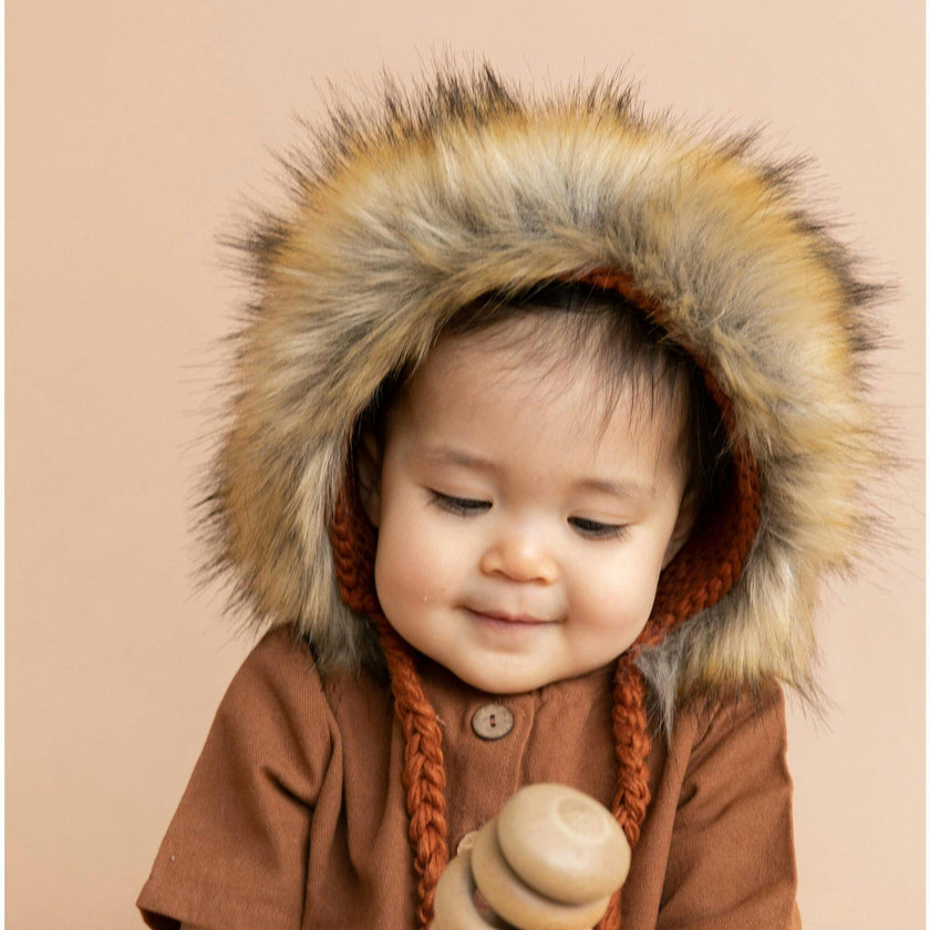 Lennon Lion Bonnet - Cinnamon