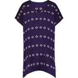 Women's Capucine Periwinkle Embroidered Mini Caftan Dress