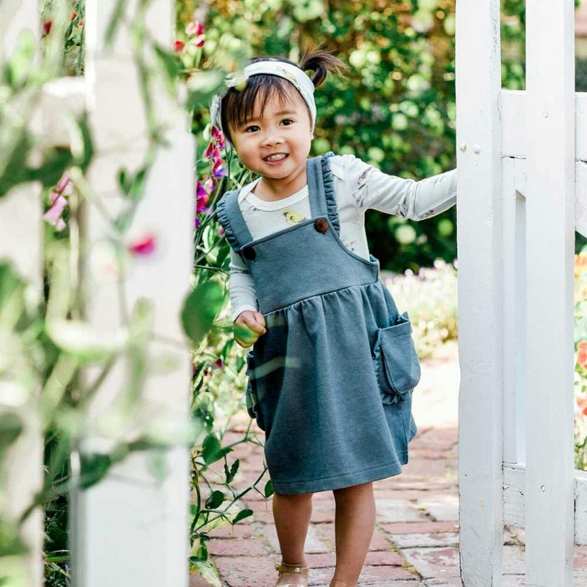 Grey Pinstripe Dress Overall
