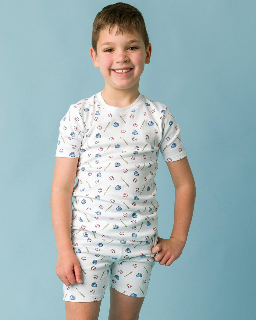 The Organic Short Sleeve Pajama Set [Batter Up]