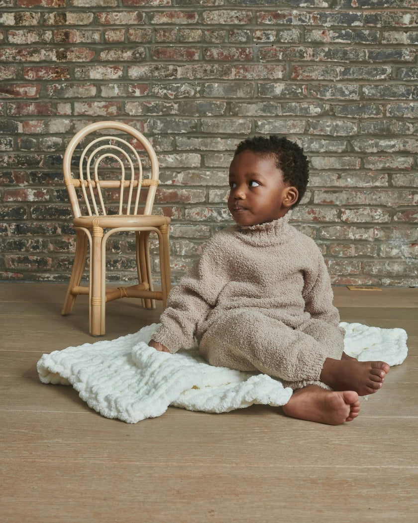 Boxy Mock Neck Sweater - Fuzzy