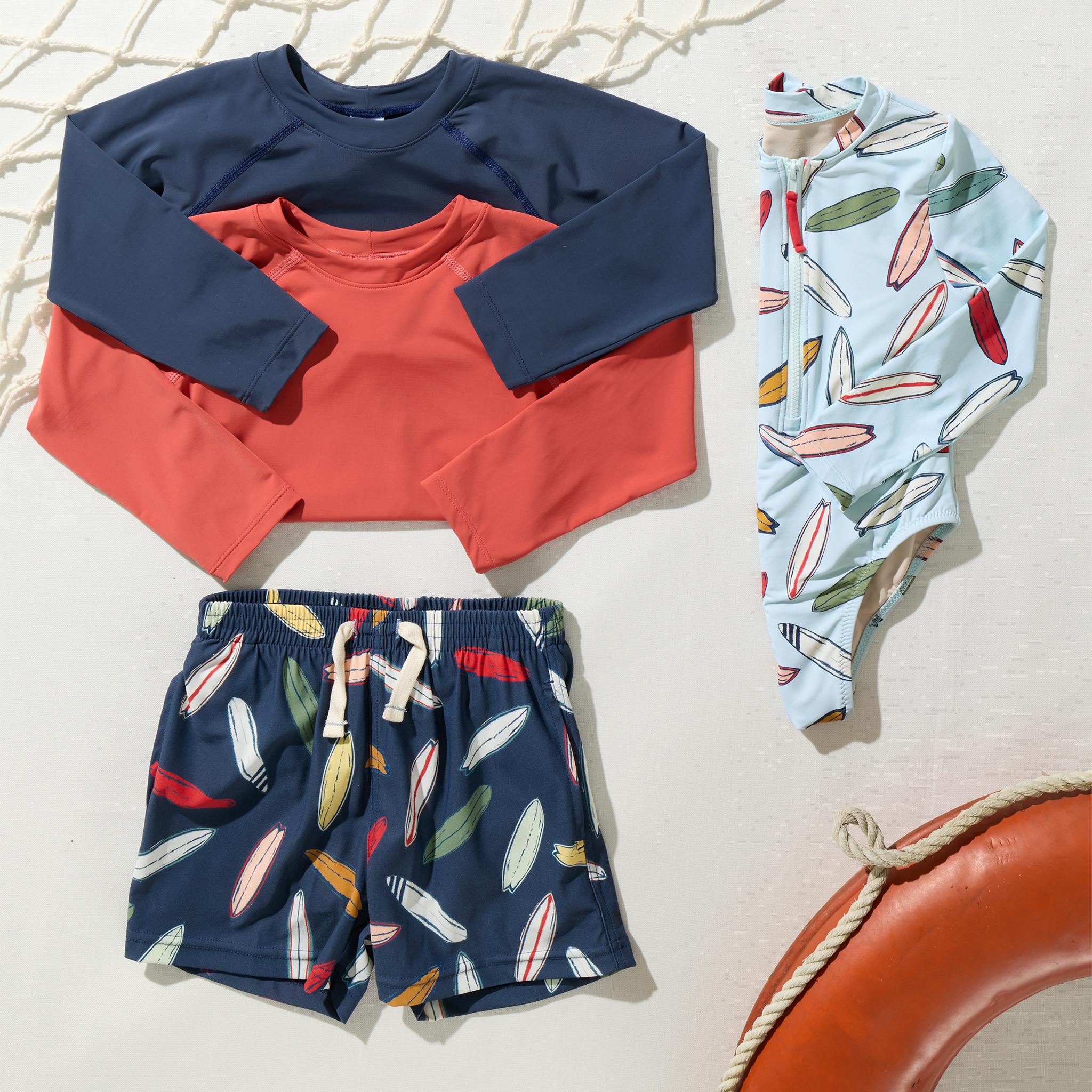 Boys Swim Trunk - Navy Surfboard