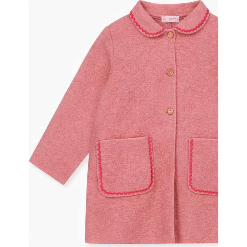Pink Henrietta Girl Coat