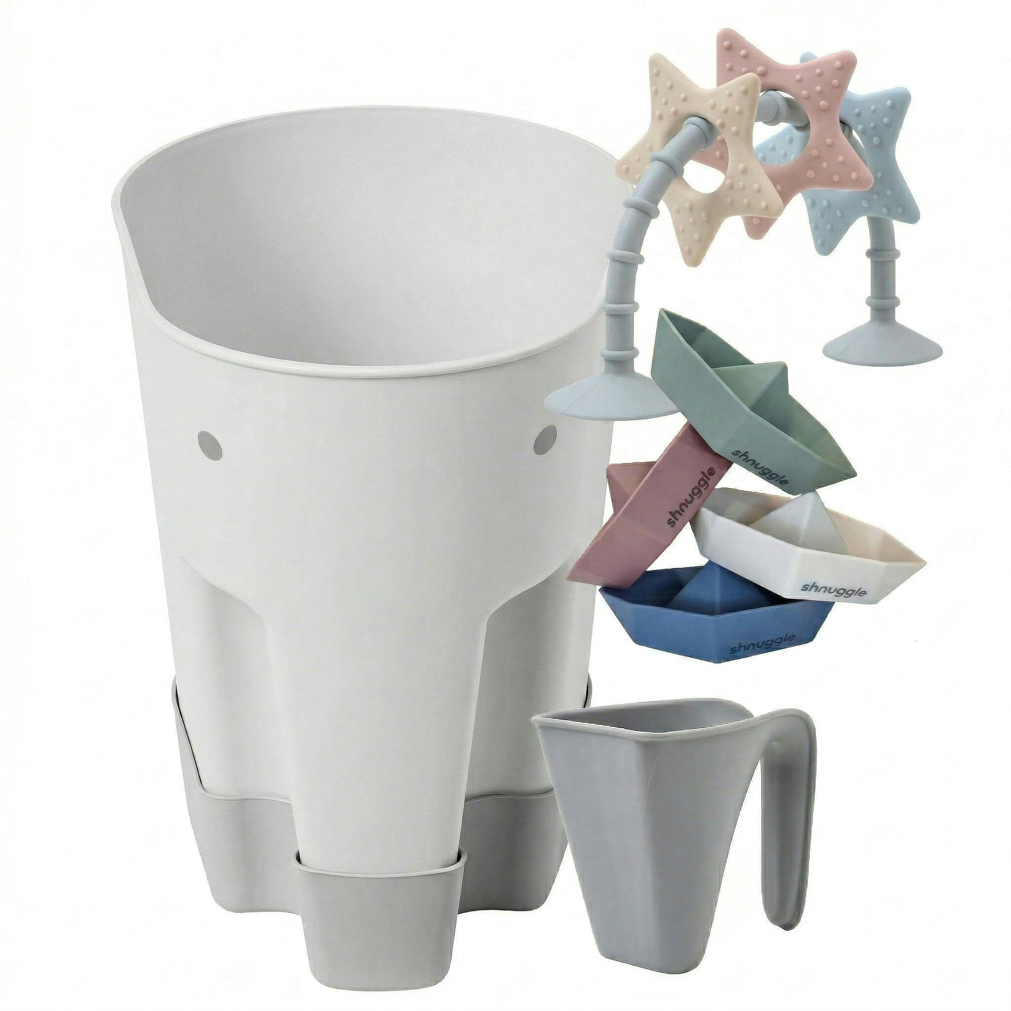 Shnuggle Bath Accessories Bundle - Ellie Scoop, Washy Jug, Boats & Star Toy - 4-Piece Set