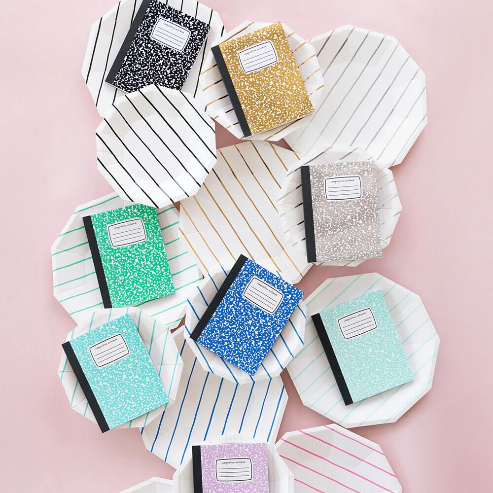 Mini Composition Notebook Metallic Silver