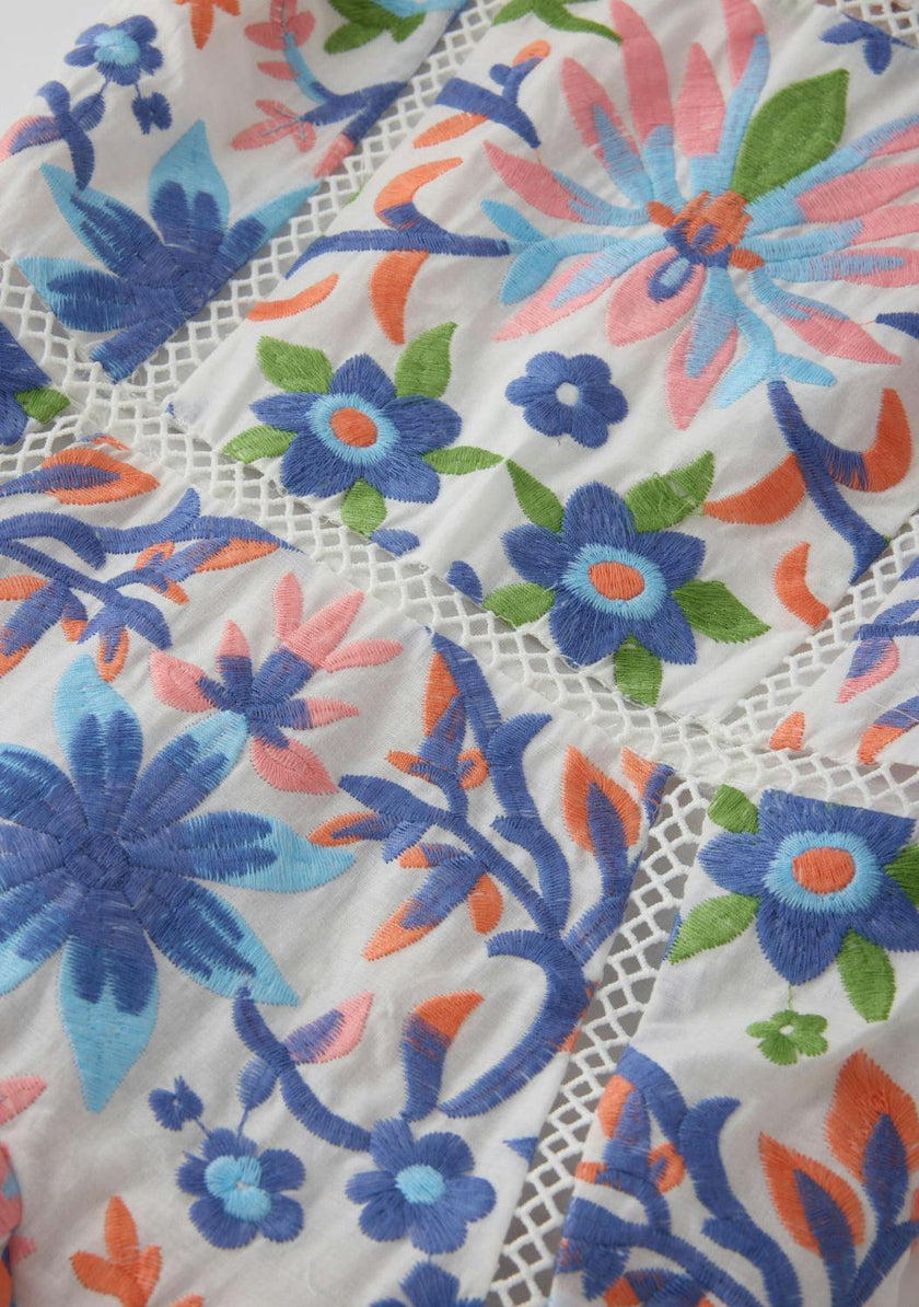 Sarah Embroidered Mini Dress