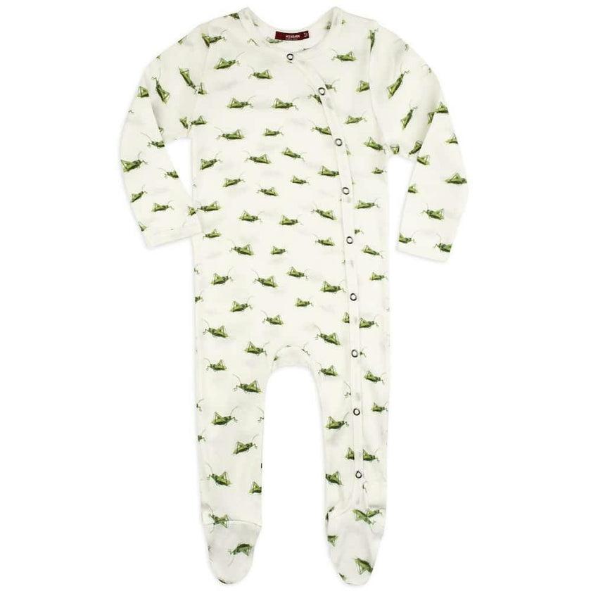 Grasshopper Organic Cotton Snap Footed Romper