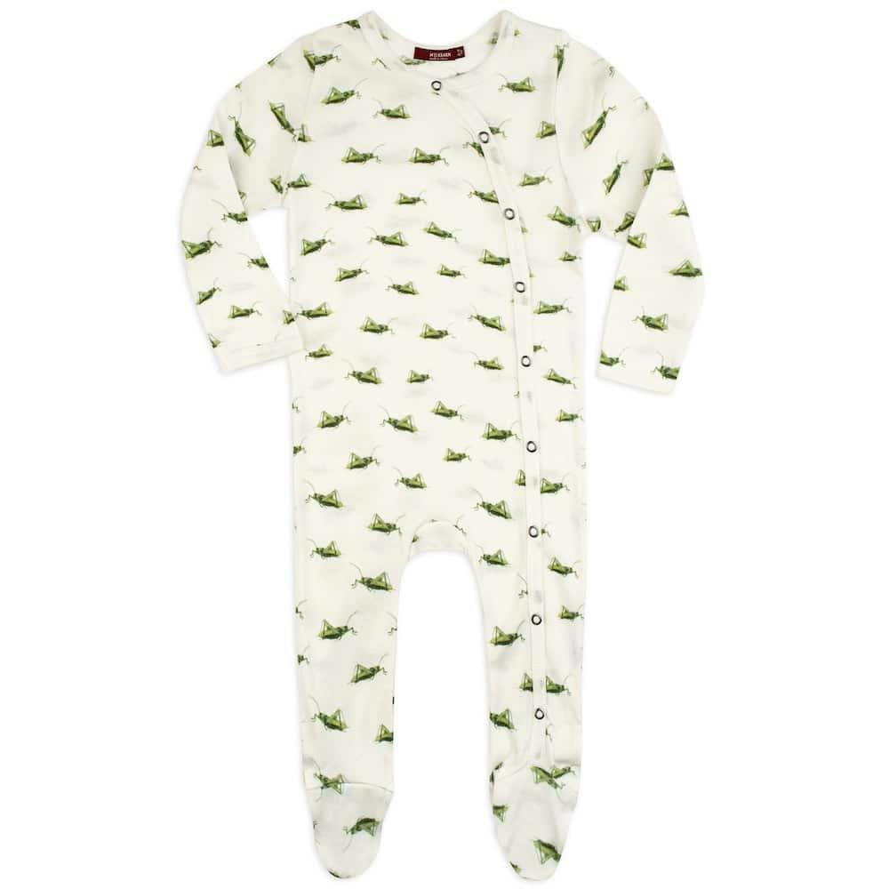 Grasshopper Organic Cotton Snap Footed Romper