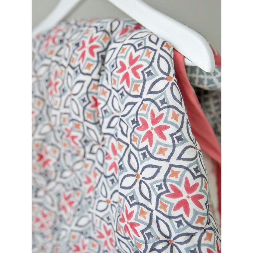 Block-Printed Cotton Crib Quilt