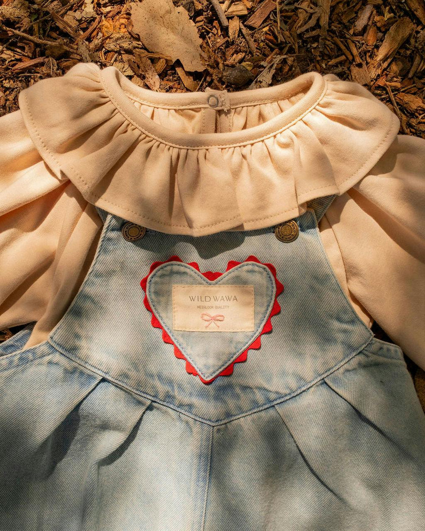 Overall Romper in Denim Darling