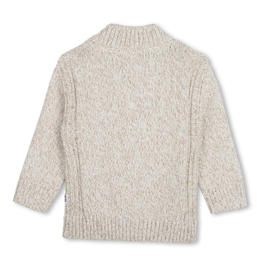 Ivory Zip Knit Sweater