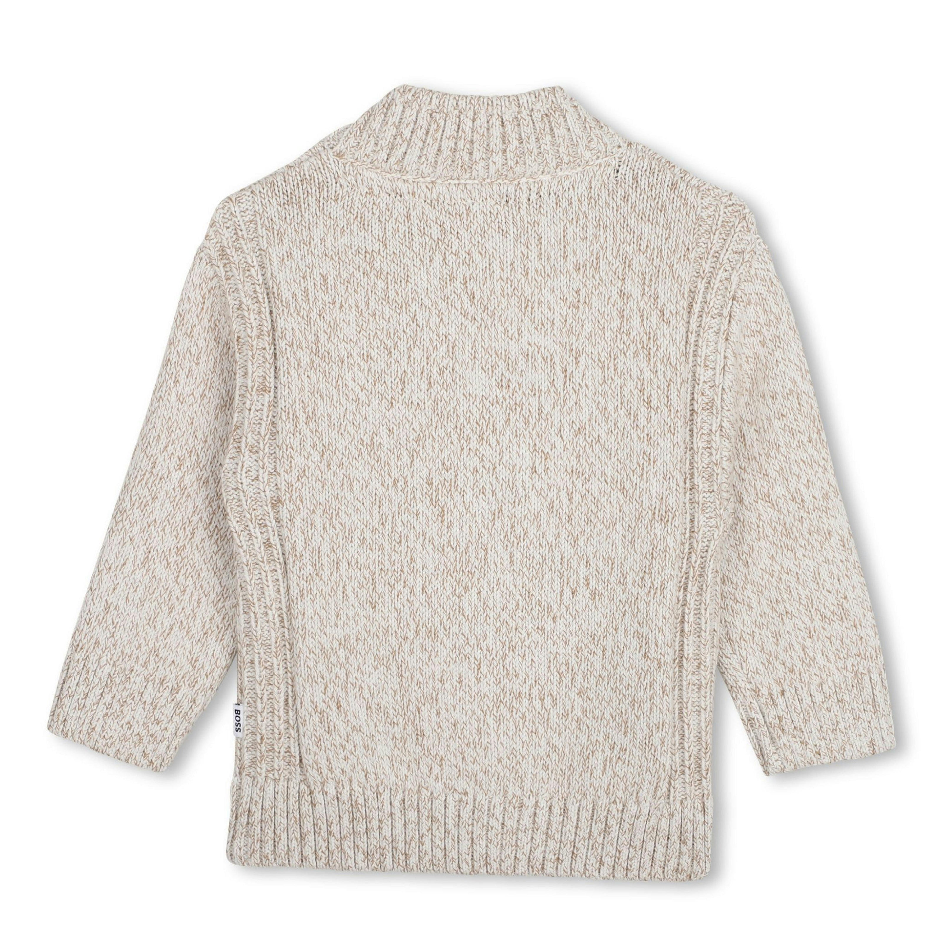 Ivory Zip Knit Sweater