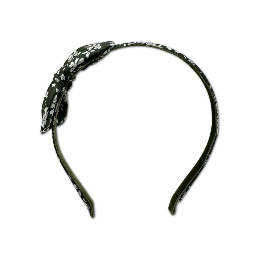 Liberty of London Bow Headband, Olive Floral