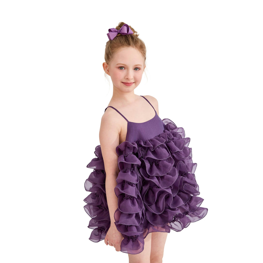 Purple Vionara Ruffle Dress
