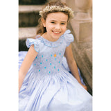 Tulip Gingham Frilled Cap Sleeve Smocked Dress