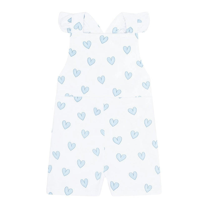 Blue Heart Print Romper