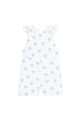 Blue Heart Print Romper