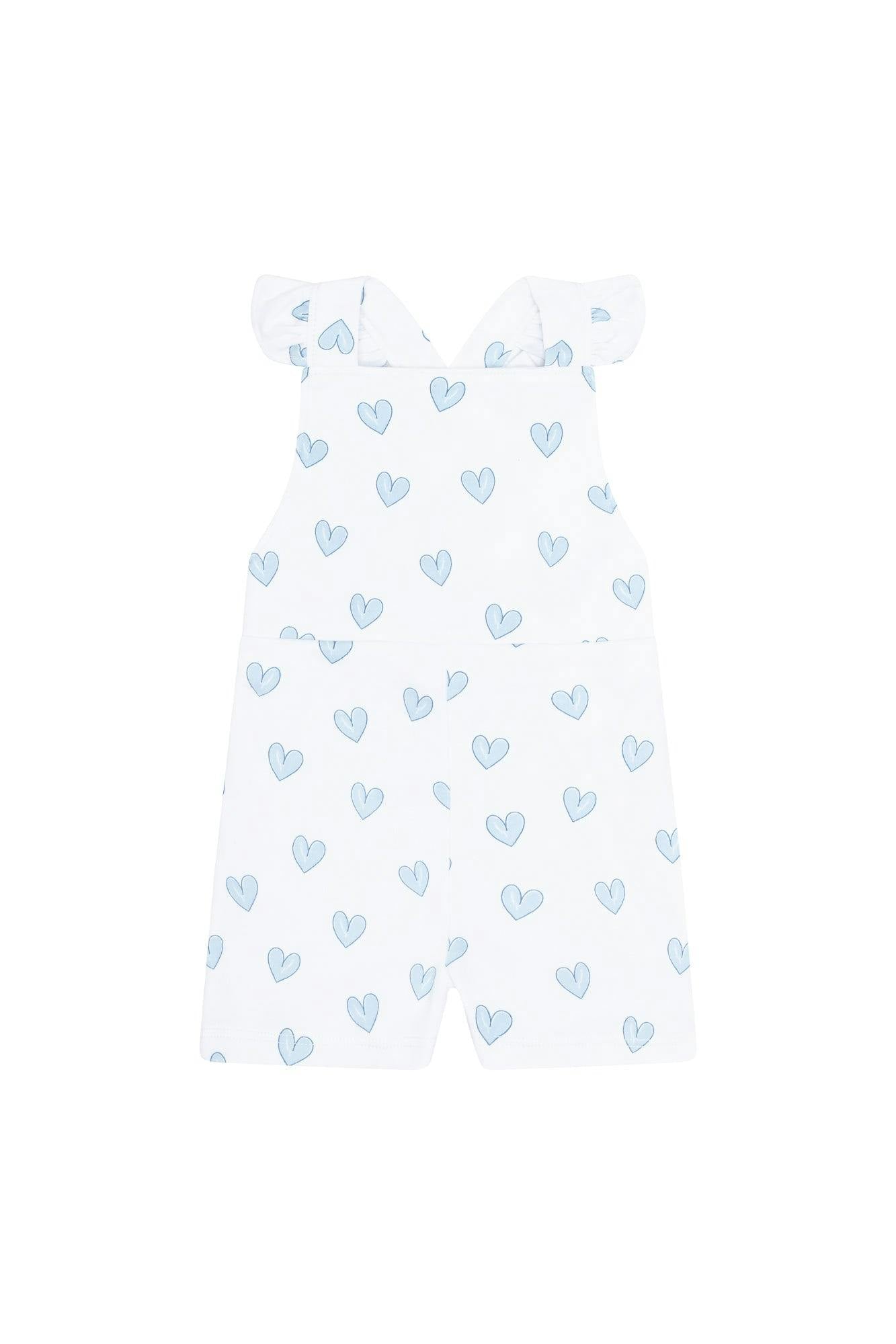 Blue Heart Print Romper