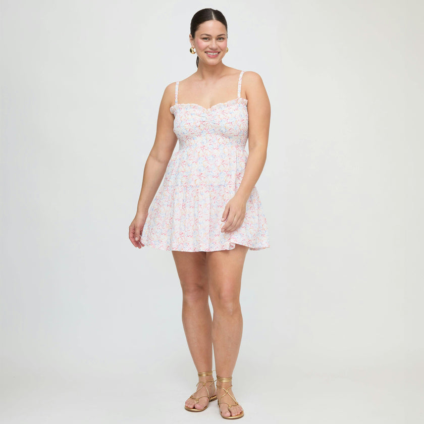 The Rebecca Mini Nap Dress - Camo Fish