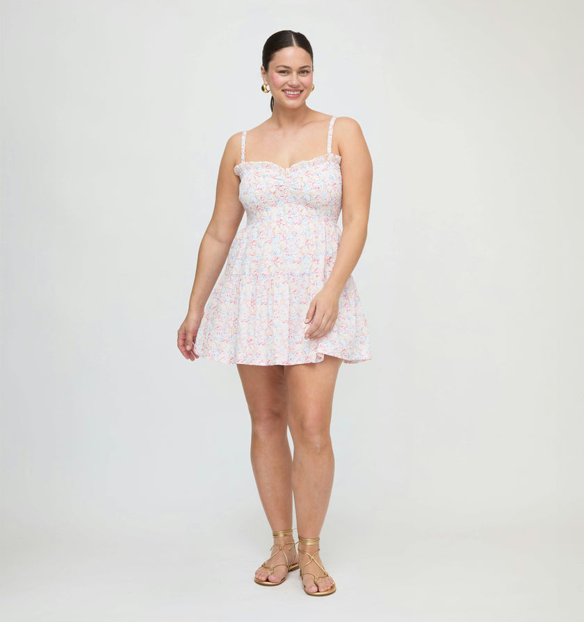 The Rebecca Mini Nap Dress - Camo Fish