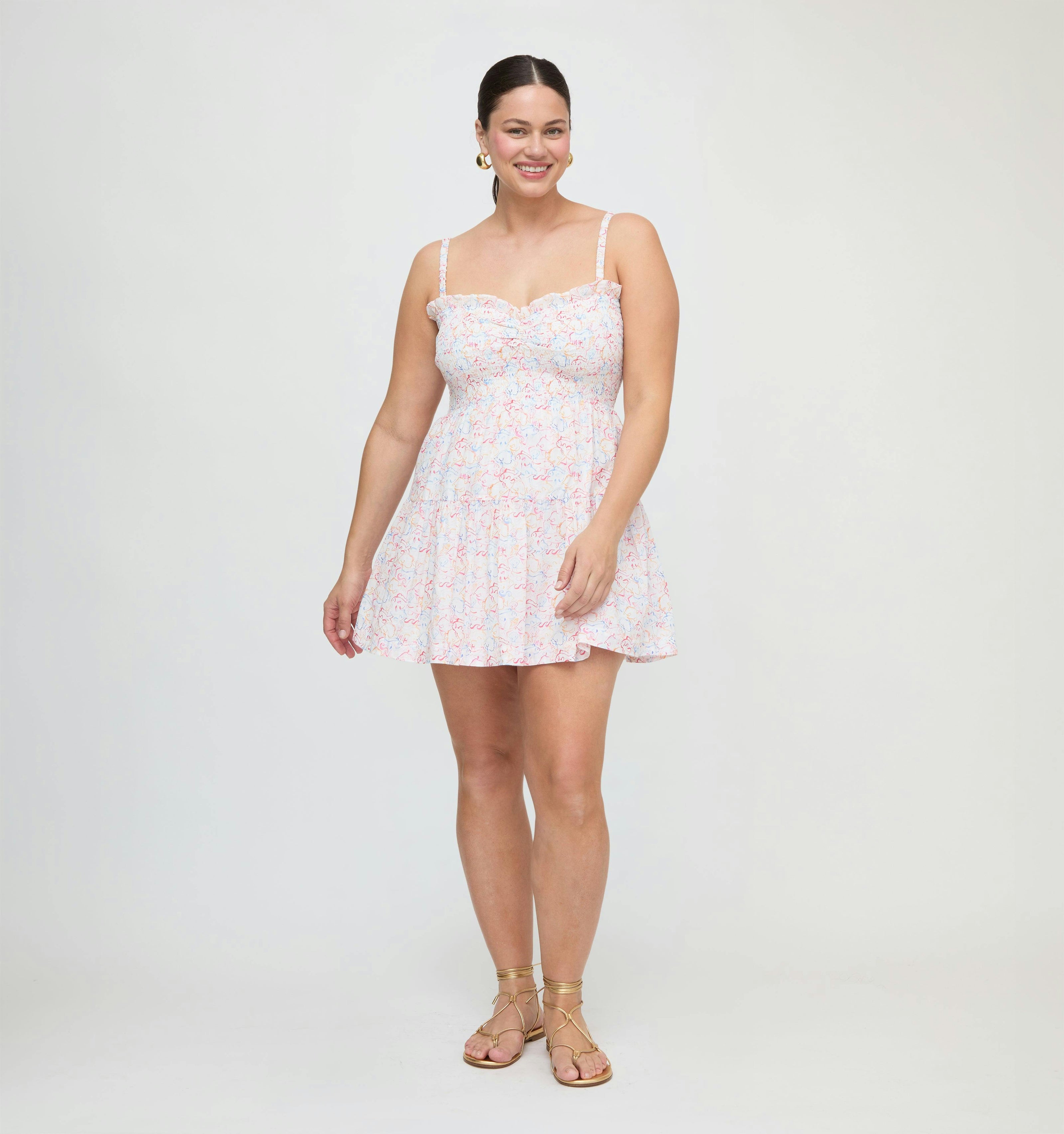 The Rebecca Mini Nap Dress - Camo Fish