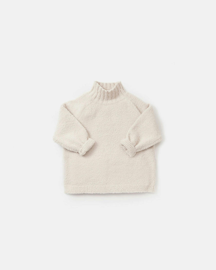 Boxy Mock Neck Sweater • Fuzzy