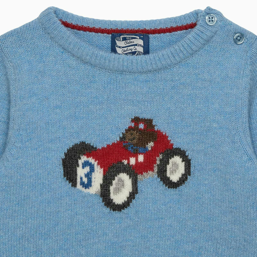 Baby Henry Car and Bear Sweater