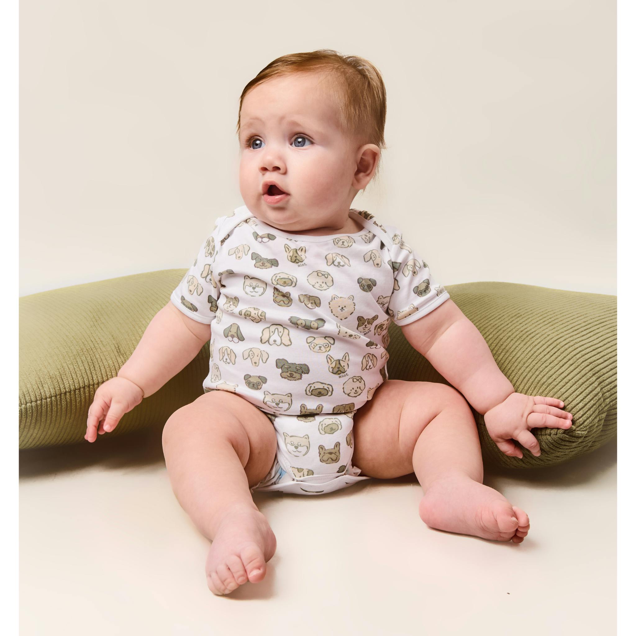 Mini Woof Squad Grey Short sleeve Bodysuit
