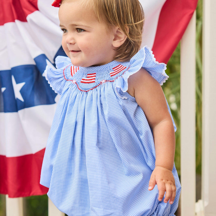 Smocked Bishop Bubble - Flags