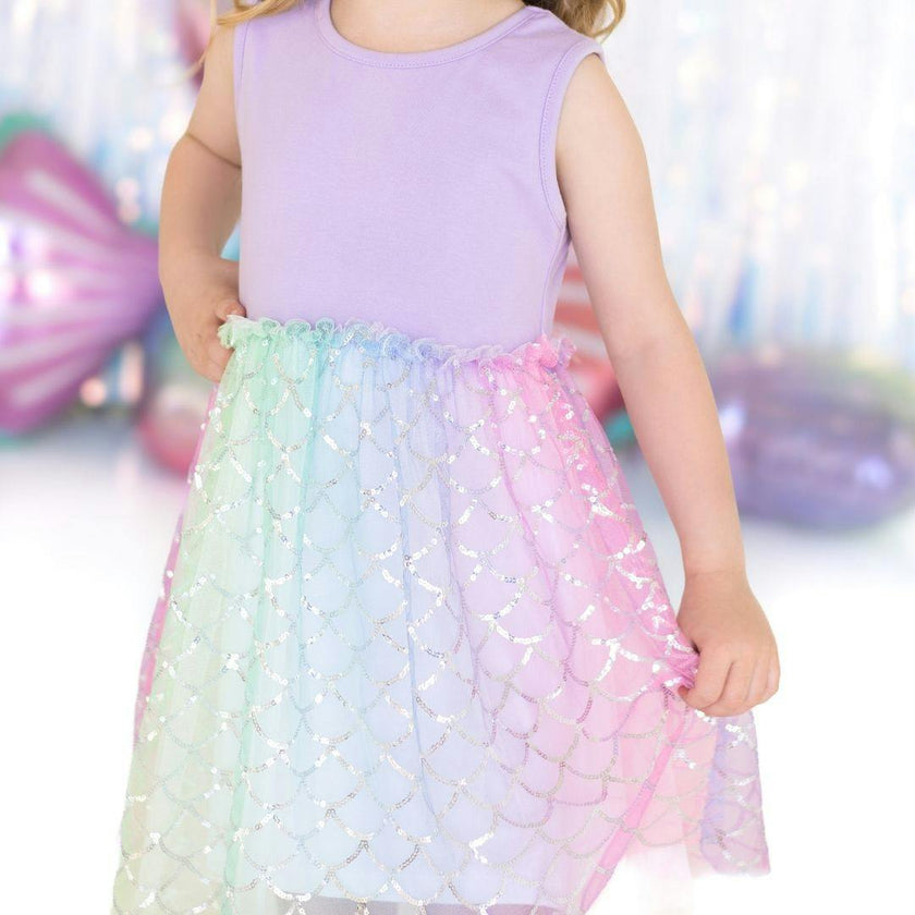 Rainbow Mermaid Tank Tutu Dress