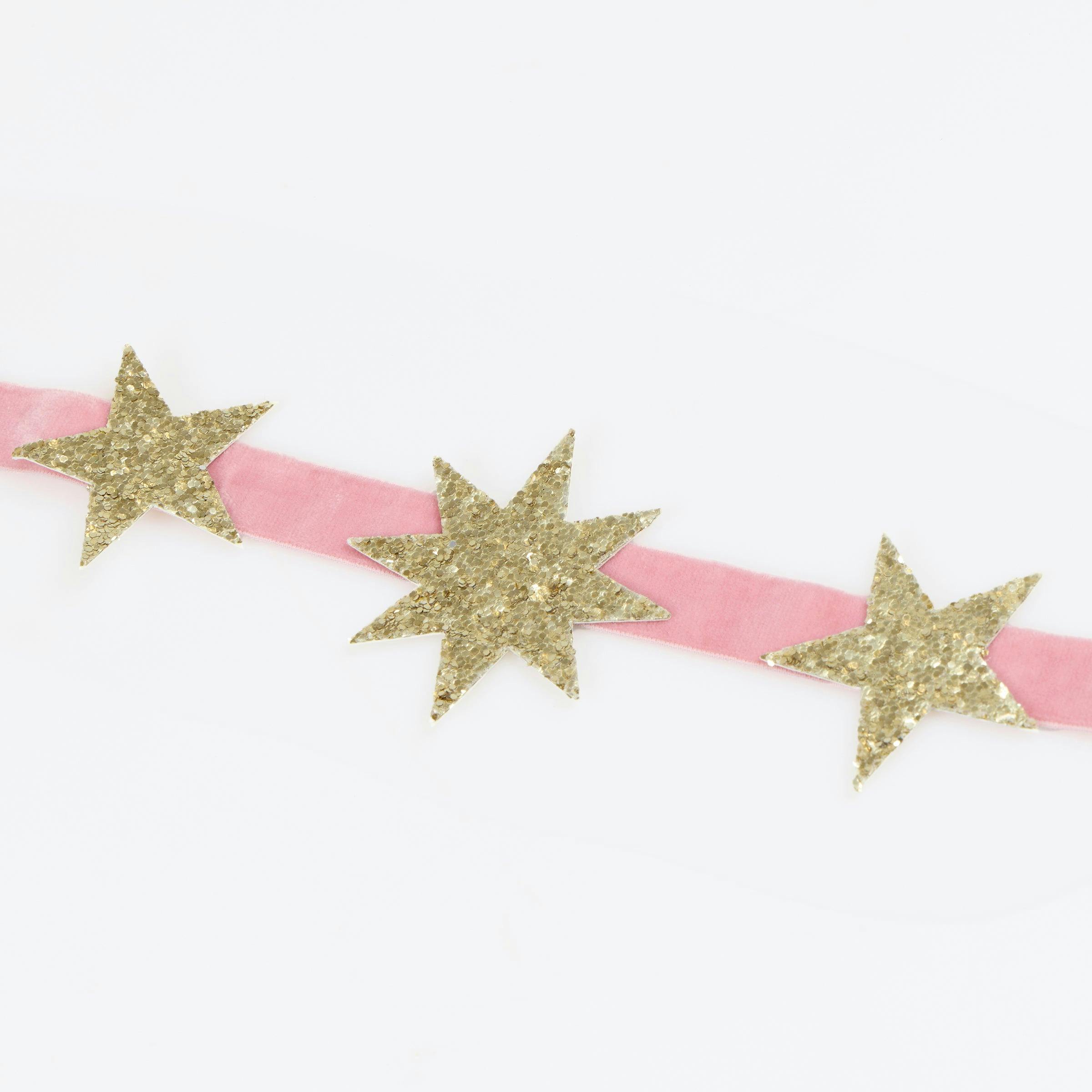 Celestial Glitter Star Party Crowns