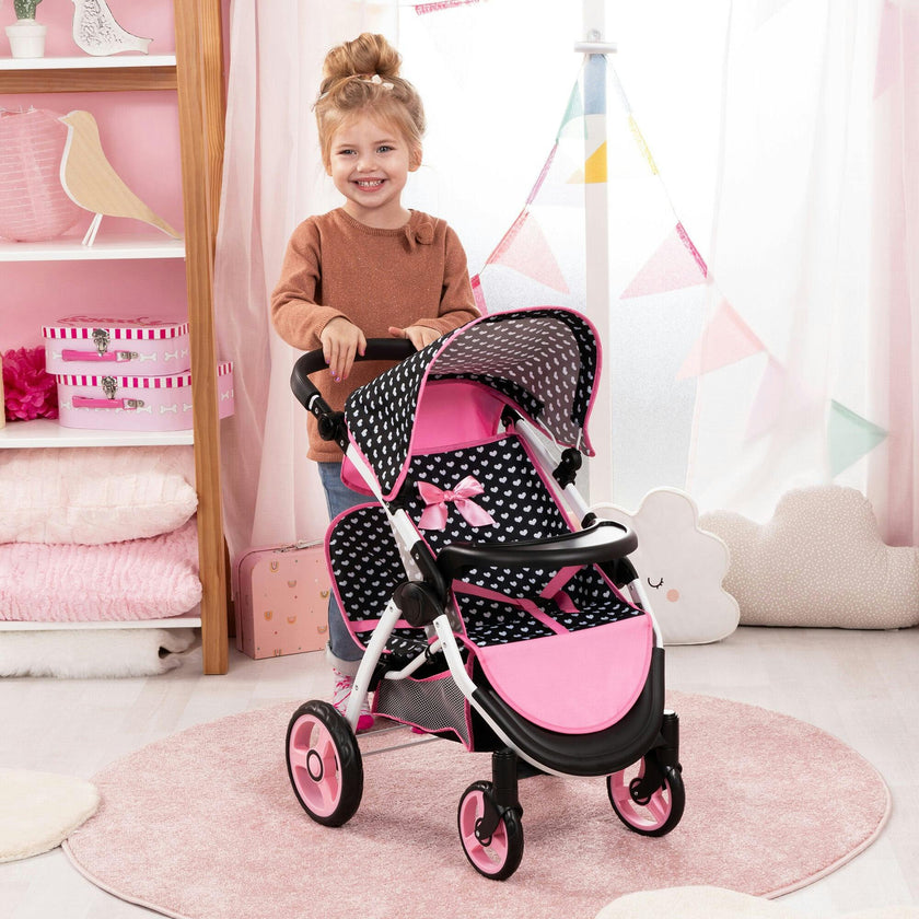Bayer Design Dolls: Twin Star Stroller - Black