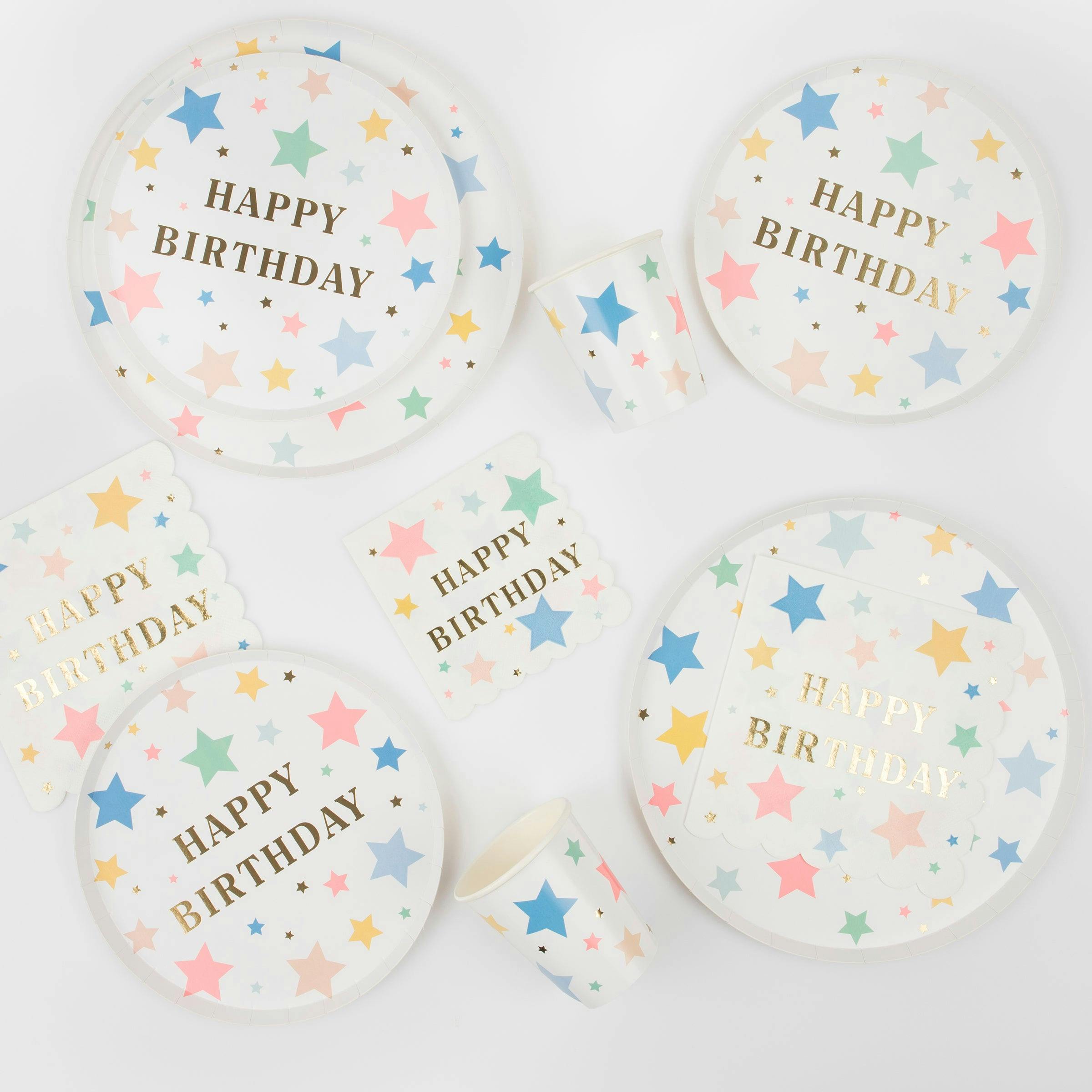 Happy Birthday Stars Cups