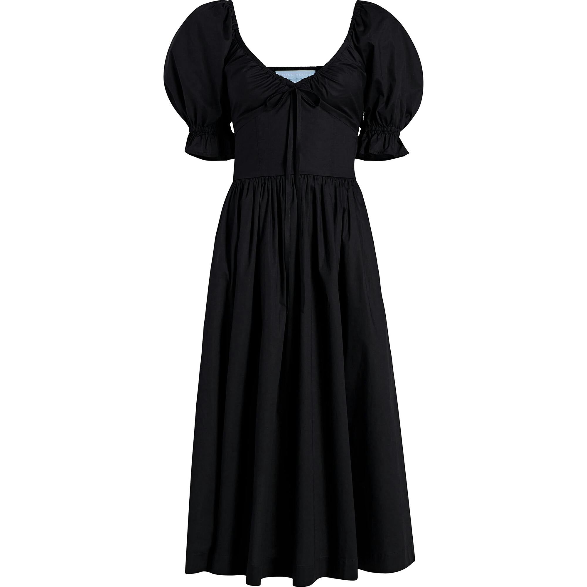 The Ophelia Dress - Black Cotton Voile