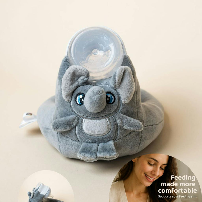 Baby Bottle Pillow Holder For Parents - Elephant