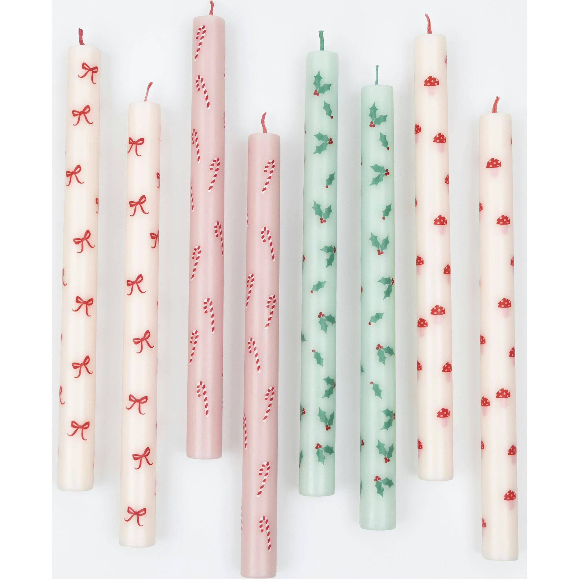 Festive Patterned Table Candles