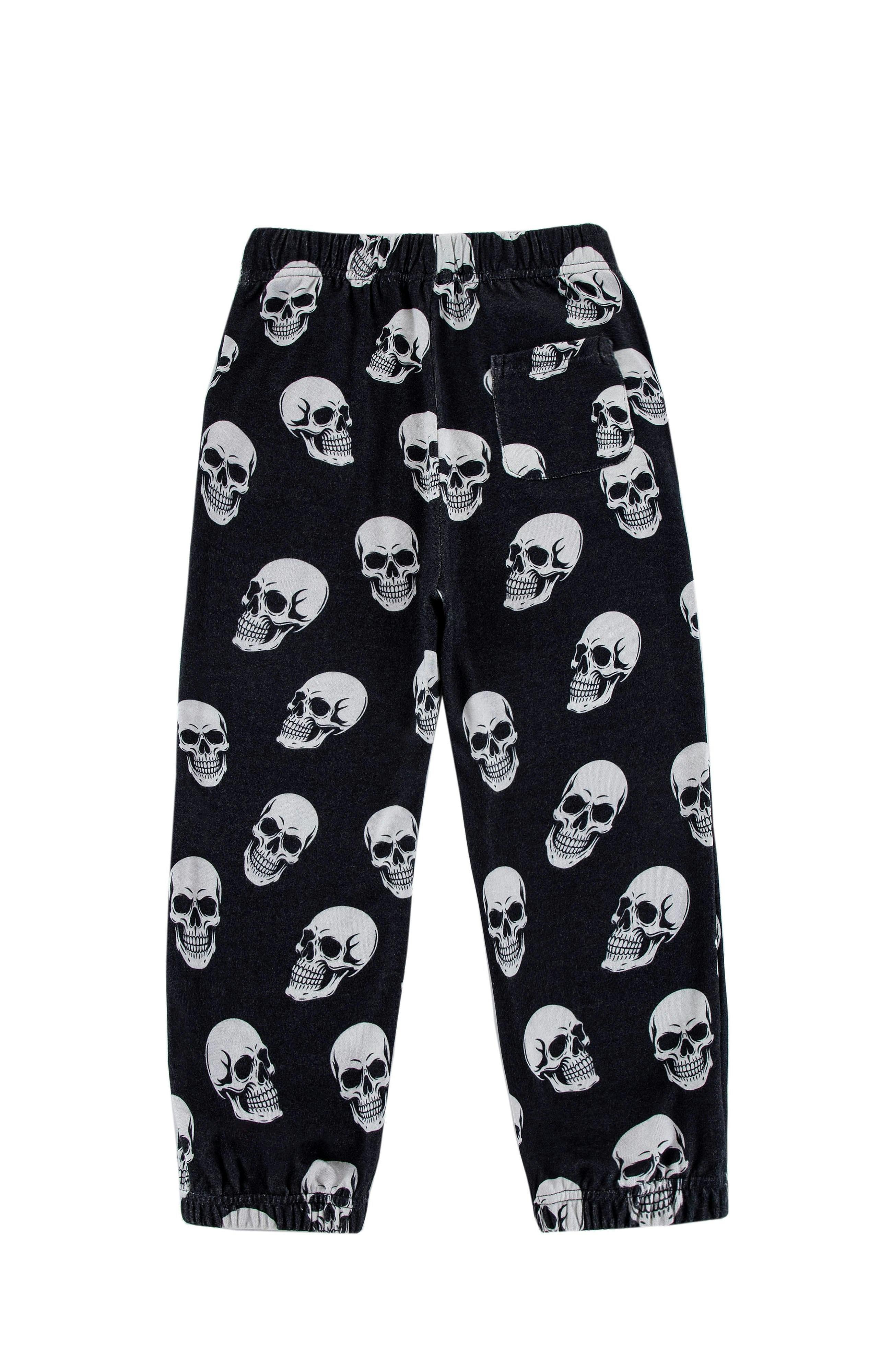 Soft Fleece Jogger, Skulls