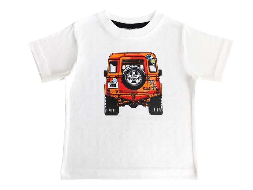 Baby and Kids Tee - Orange Jeep