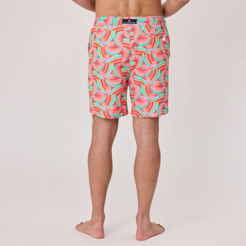 Mens Geo Melon Sustainable Swim Short